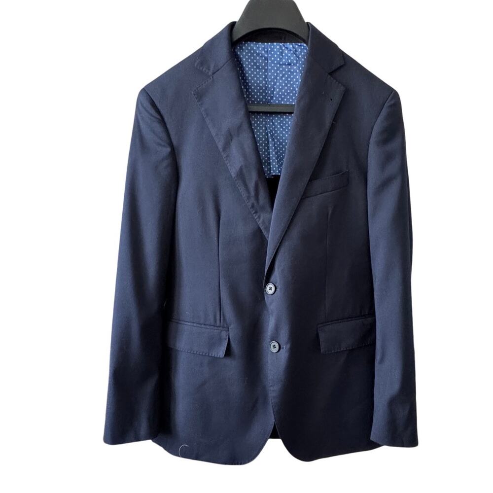 New ALTON LANE Men's Navy Blue Tailored Fit Notch Lapel Collared Jacket Size 38R